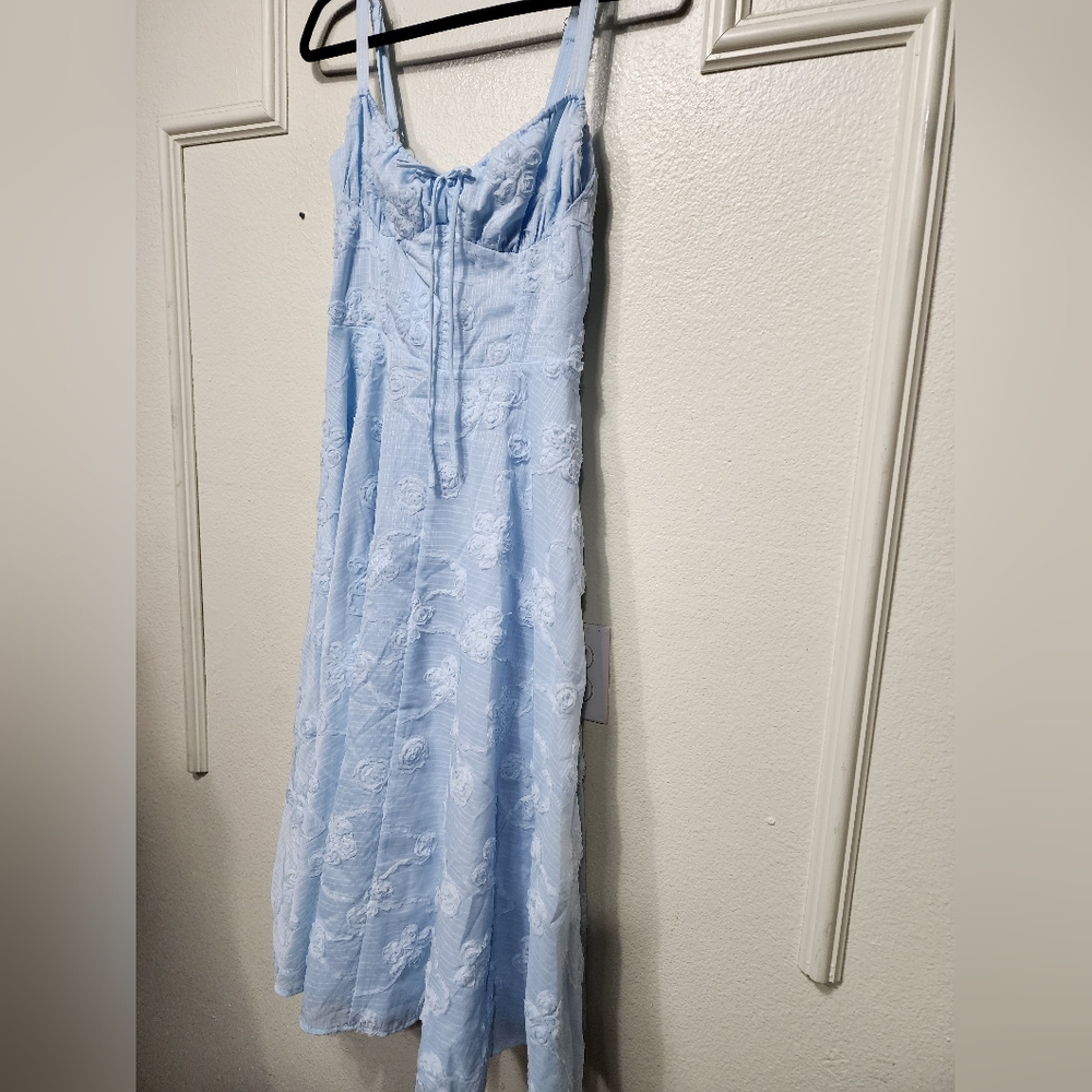 Lulu's Light Blue Midi Dress - Picture 7 of 11